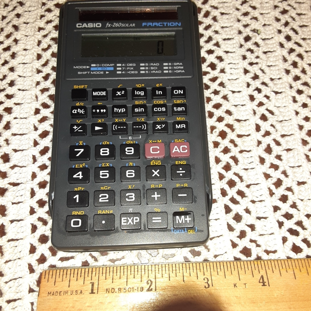 Casio solar calculator